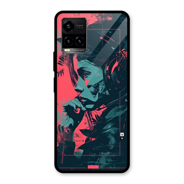 Musical Illustration Glass Back Case for Vivo Y21G