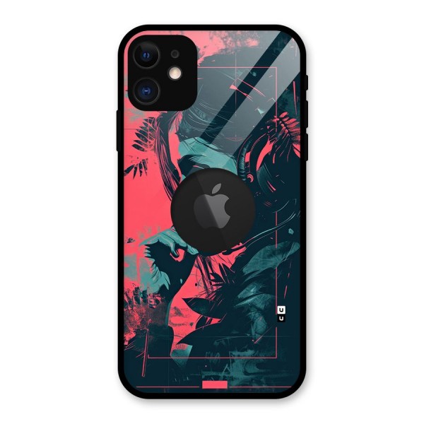 Musical Illustration Glass Back Case for iPhone 11 Logo Cut