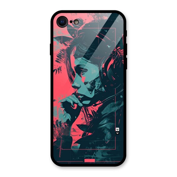 Musical Illustration Glass Back Case for iPhone 8