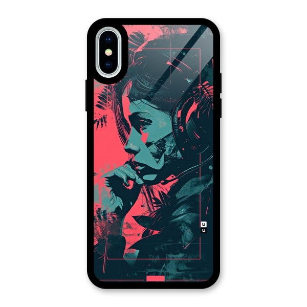 Musical Illustration Glass Back Case for iPhone X