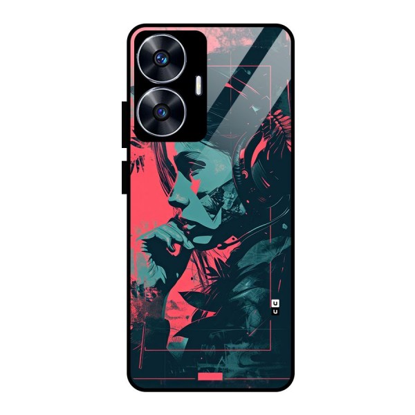 Musical Illustration Glass Back Case for realme C55