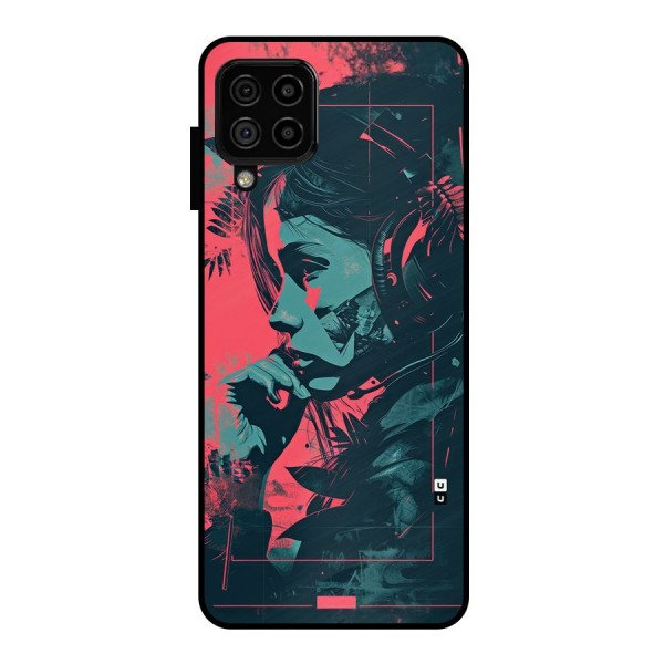 Musical Illustration Metal Back Case for Galaxy A22 4G