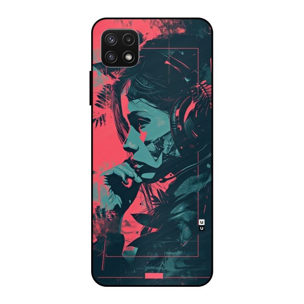 Musical Illustration Metal Back Case for Galaxy A22 5G