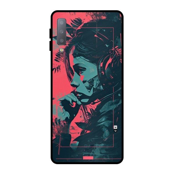 Musical Illustration Metal Back Case for Galaxy A7 (2018)