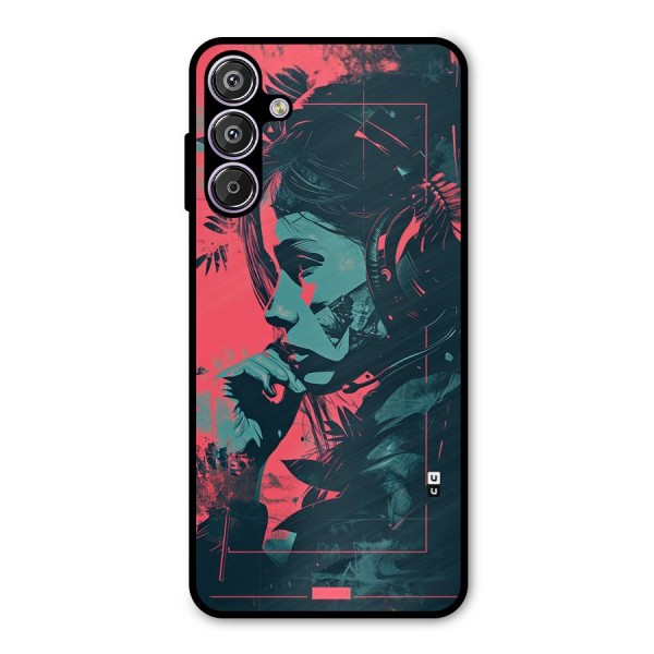 Musical Illustration Metal Back Case for Galaxy F15