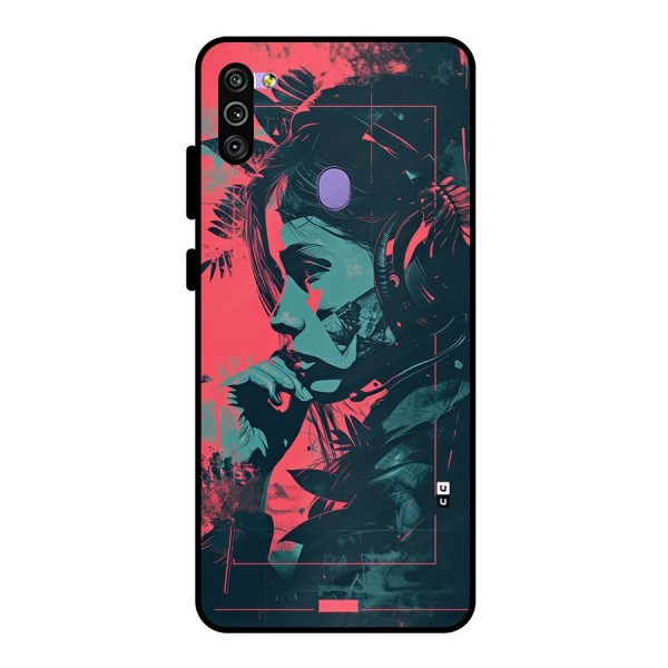 Musical Illustration Metal Back Case for Galaxy M11