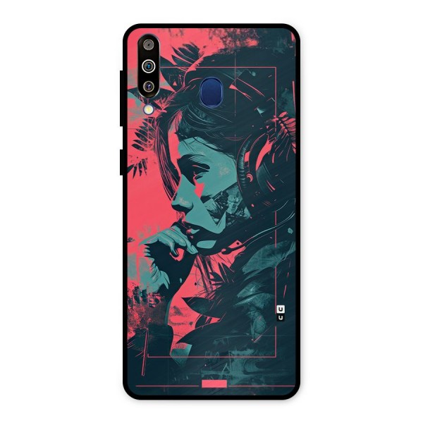 Musical Illustration Metal Back Case for Galaxy M30