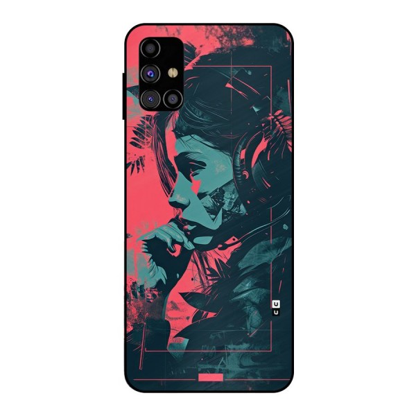 Musical Illustration Metal Back Case for Galaxy M31s