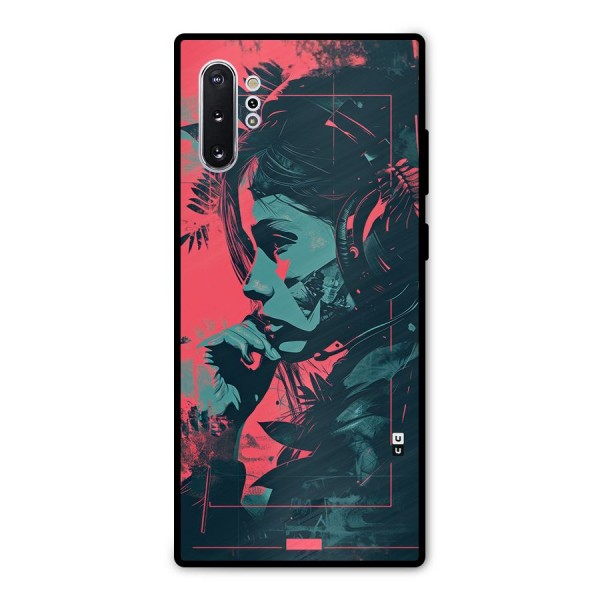 Musical Illustration Metal Back Case for Galaxy Note 10 Plus