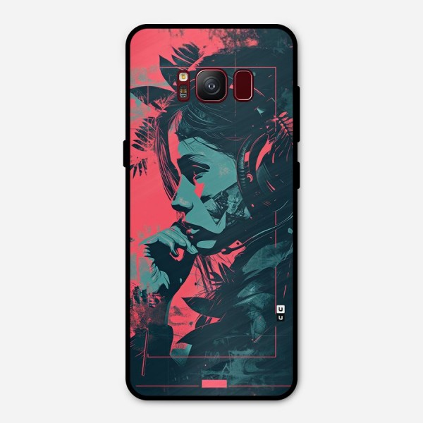 Musical Illustration Metal Back Case for Galaxy S8