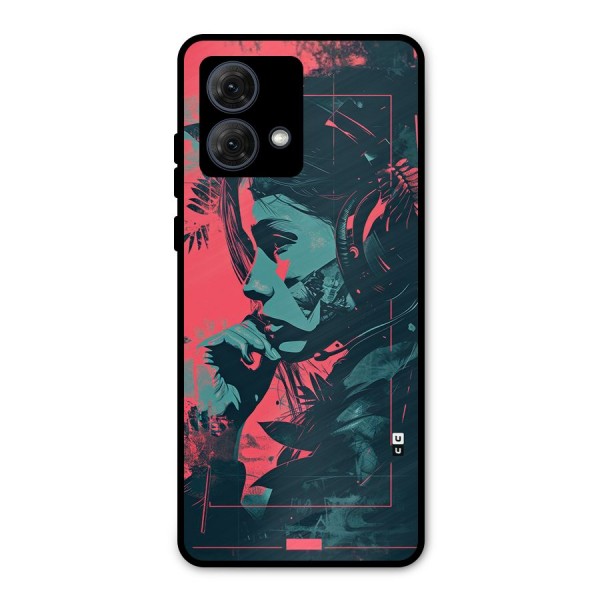 Musical Illustration Metal Back Case for Moto G84