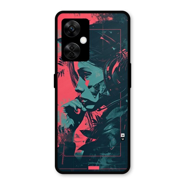 Musical Illustration Metal Back Case for OnePlus Nord CE 3 Lite