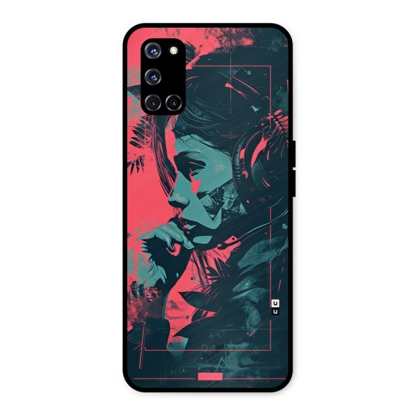 Musical Illustration Metal Back Case for Oppo A52