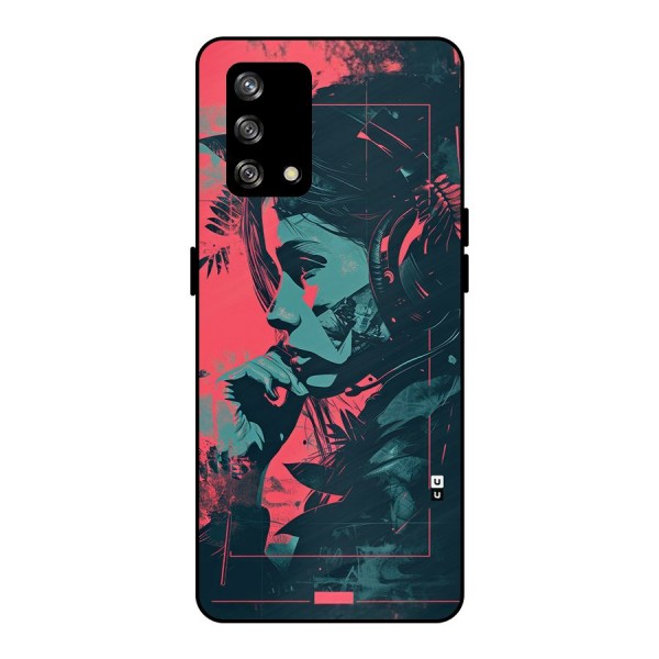 Musical Illustration Metal Back Case for Oppo F19s