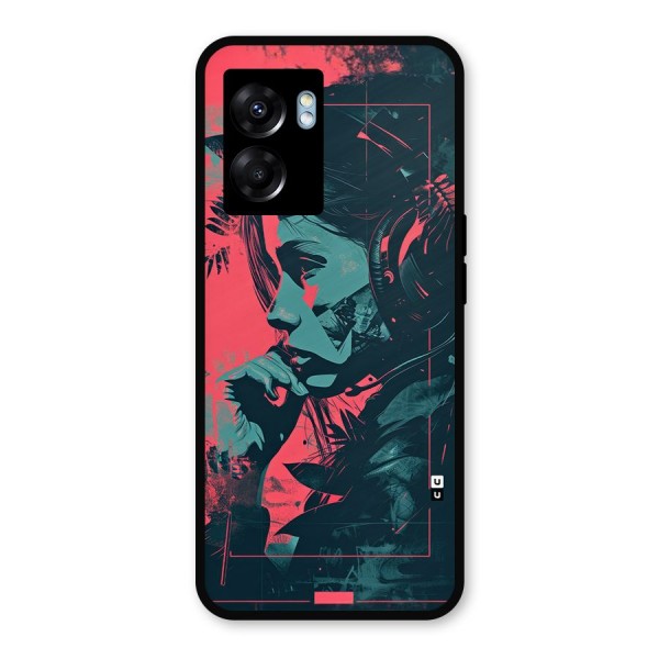 Musical Illustration Metal Back Case for Oppo K10 (5G)