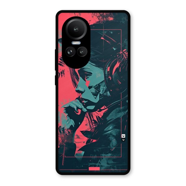 Musical Illustration Metal Back Case for Oppo Reno10