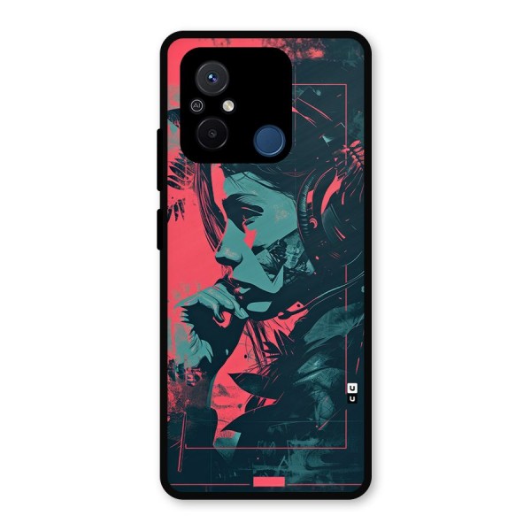 Musical Illustration Metal Back Case for Poco C55