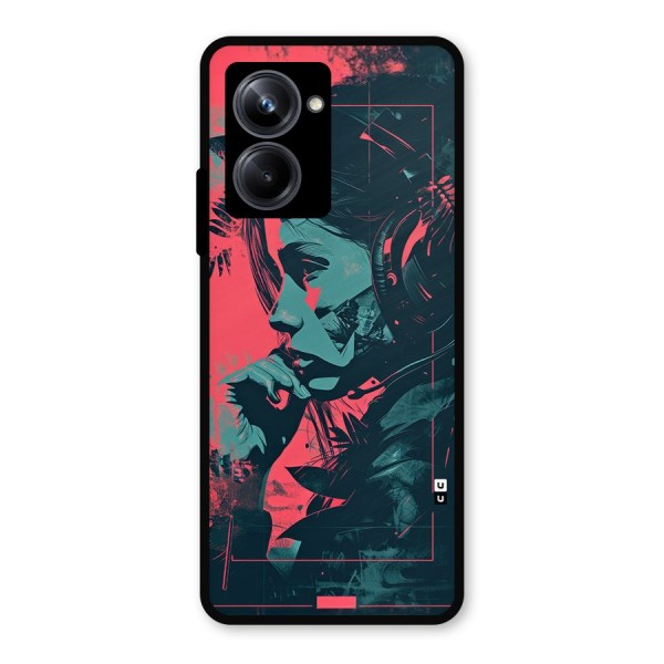 Musical Illustration Metal Back Case for Realme 10 Pro