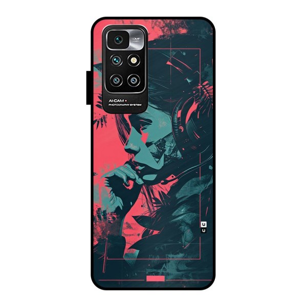 Musical Illustration Metal Back Case for Redmi 10 Prime