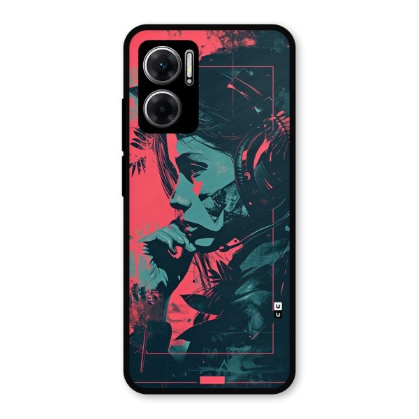 Musical Illustration Metal Back Case for Redmi 11 Prime 5G