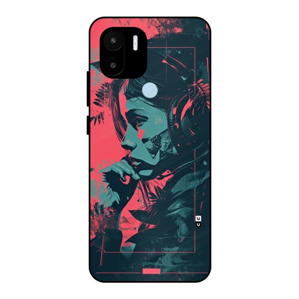 Musical Illustration Metal Back Case for Redmi A1 Plus