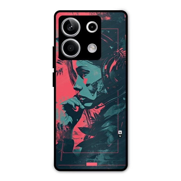 Musical Illustration Metal Back Case for Redmi Note 13 5G