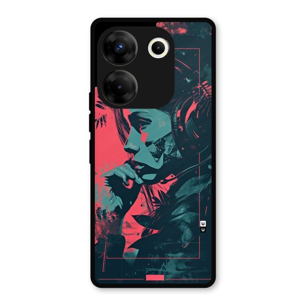 Musical Illustration Metal Back Case for Tecno Camon 20