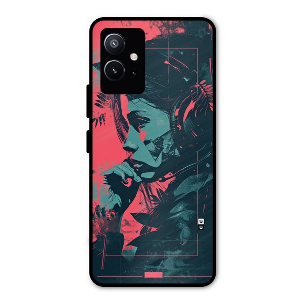 Musical Illustration Metal Back Case for Vivo T1 5G