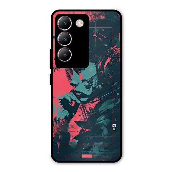 Musical Illustration Metal Back Case for Vivo T3 5G