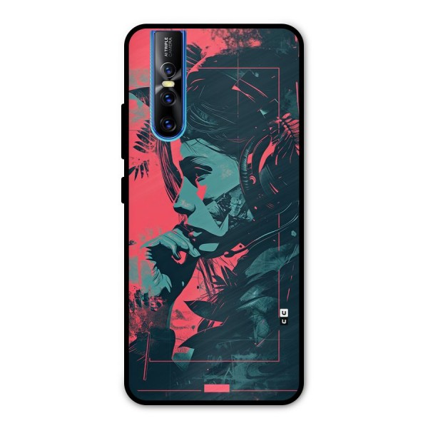 Musical Illustration Metal Back Case for Vivo V15 Pro