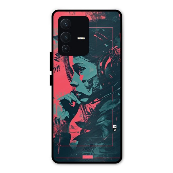 Musical Illustration Metal Back Case for Vivo V23 Pro