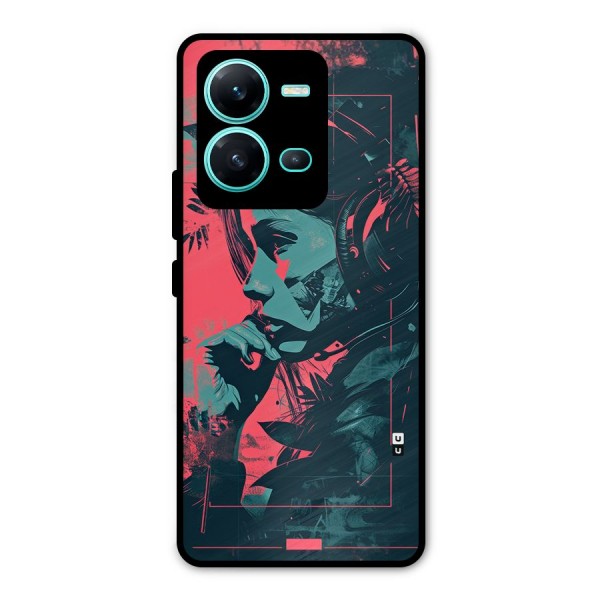 Musical Illustration Metal Back Case for Vivo V25