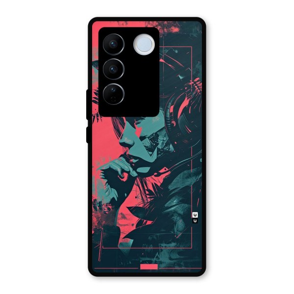 Musical Illustration Metal Back Case for Vivo V27