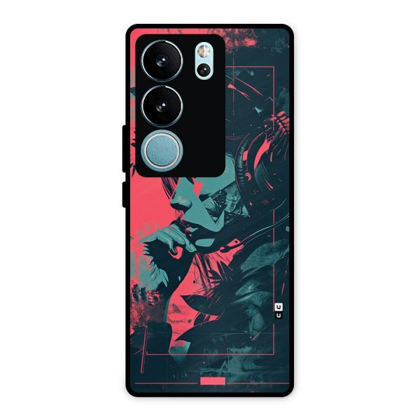 Musical Illustration Metal Back Case for Vivo V29 Pro