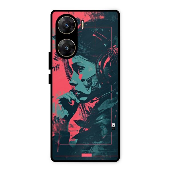 Musical Illustration Metal Back Case for Vivo V29e