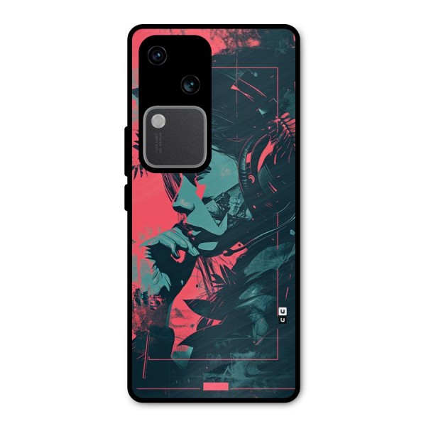 Musical Illustration Metal Back Case for Vivo V30