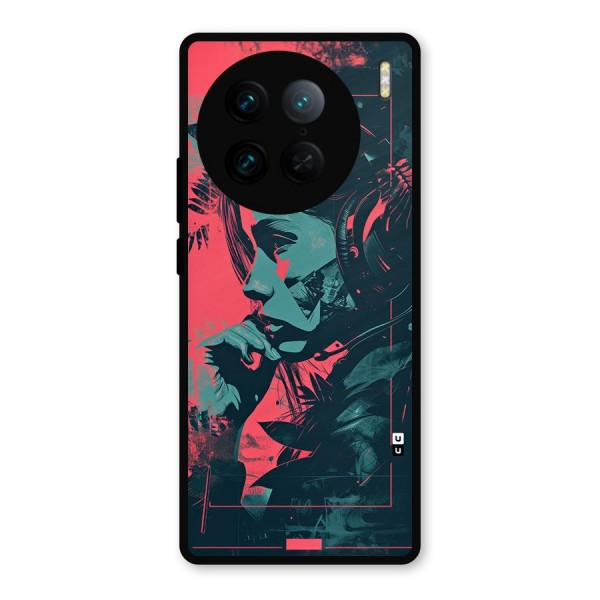 Musical Illustration Metal Back Case for Vivo X90 Pro