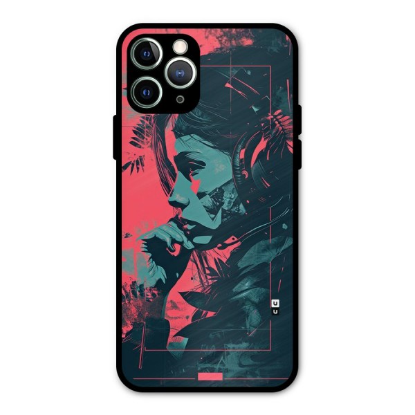 Musical Illustration Metal Back Case for iPhone 11 Pro Max