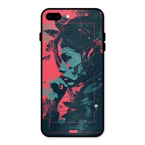 Musical Illustration Metal Back Case for iPhone 8 Plus