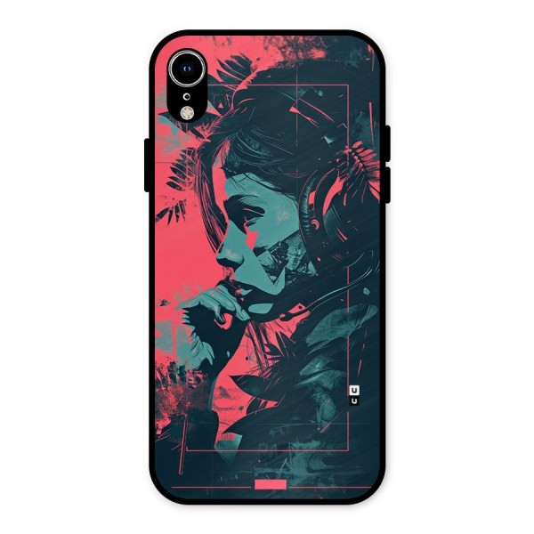 Musical Illustration Metal Back Case for iPhone XR