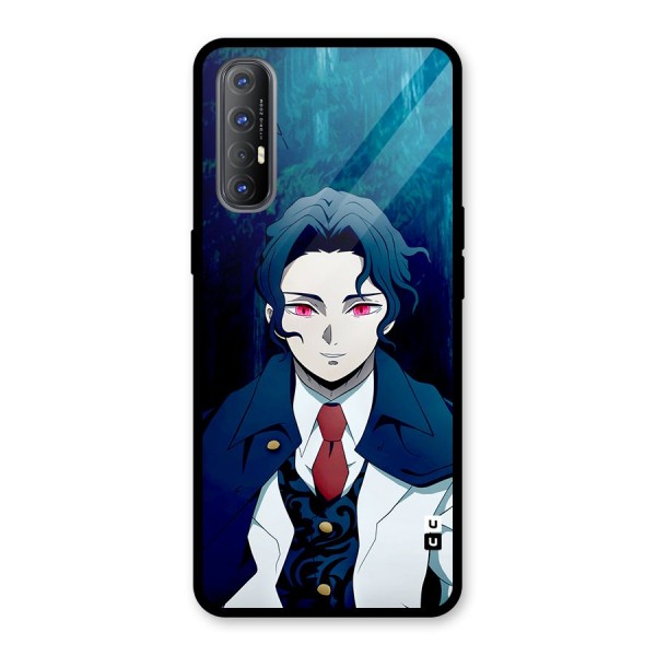 Muzan Kibutsuji Glass Back Case for Oppo Reno3 Pro