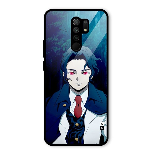 Muzan Kibutsuji Glass Back Case for Redmi 9 Prime