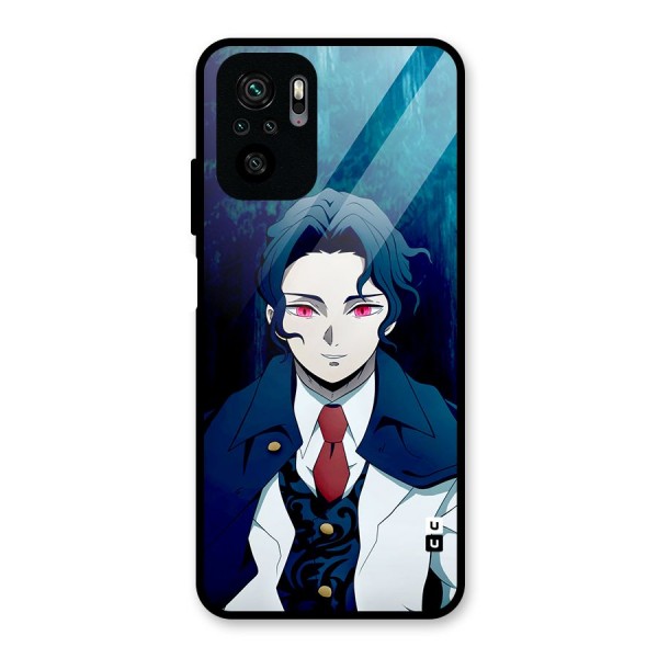 Muzan Kibutsuji Glass Back Case for Redmi Note 10