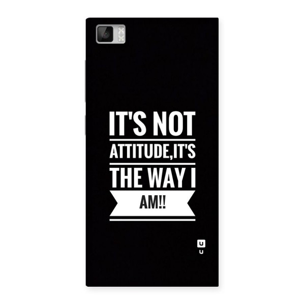 My Attitude Back Case for Mi3