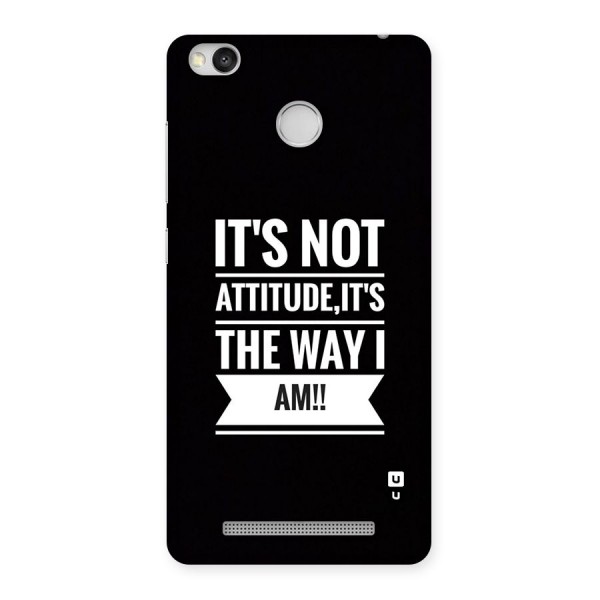 My Attitude Back Case for Redmi 3S Prime