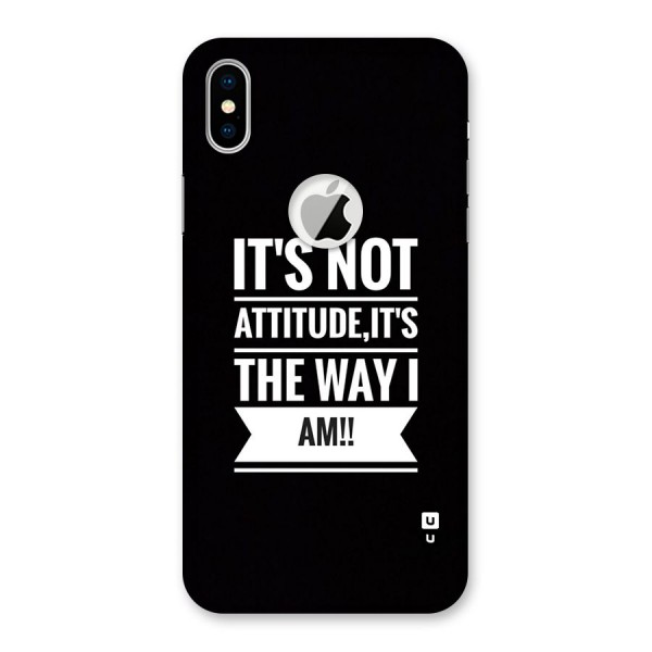 My Attitude Back Case for iPhone XS Logo Cut