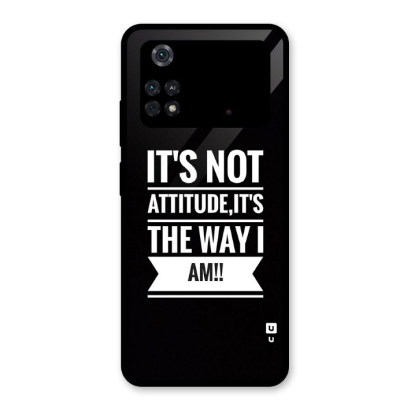 My Attitude Glass Back Case for Poco M4 Pro 4G