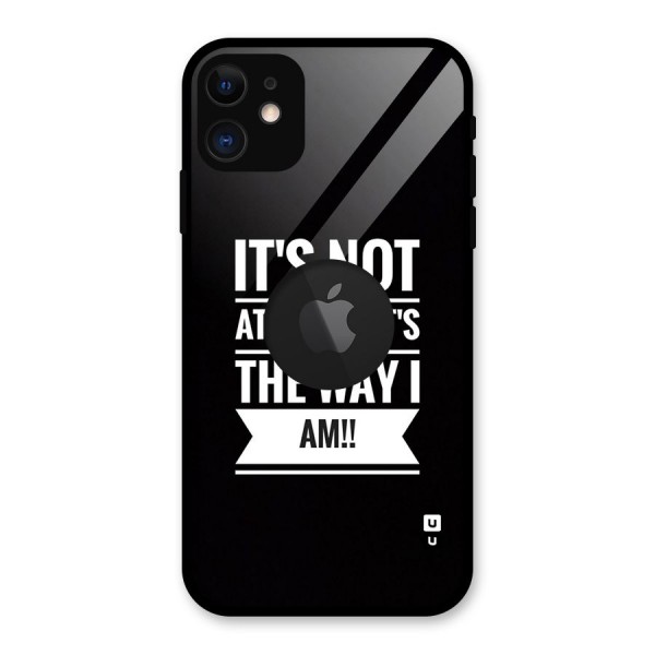 My Attitude Glass Back Case for iPhone 11 Logo Cut