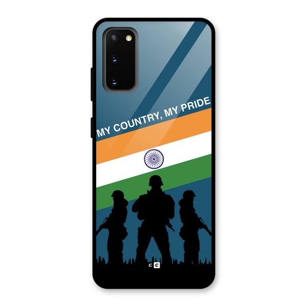 My Country My Pride Glass Back Case for Galaxy S20