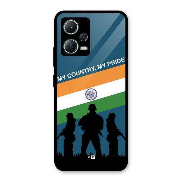 My Country My Pride Glass Back Case for Poco X5